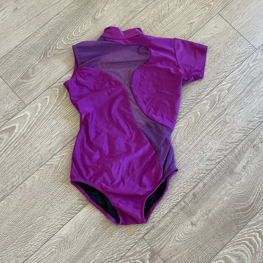 Patrick J Dancewear Must Have Leotard with Open Back in Purple Size AS